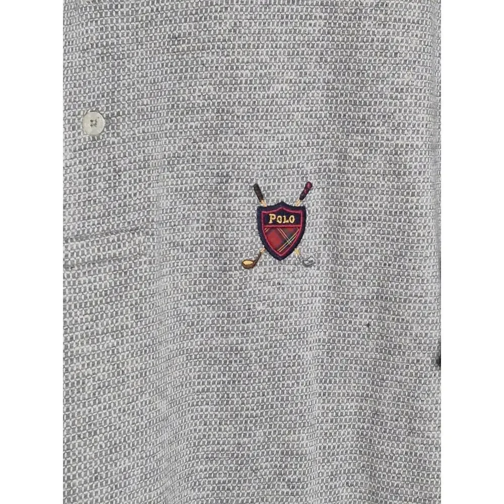 Polo Golf Ralph Lauren Mens Large Gray Short Sleeve Polo Crest Logo Cotton